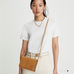 Tory Burch McGraw Wallet Crossbody in camel